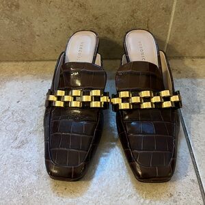 Veronica Beard Brown Mules